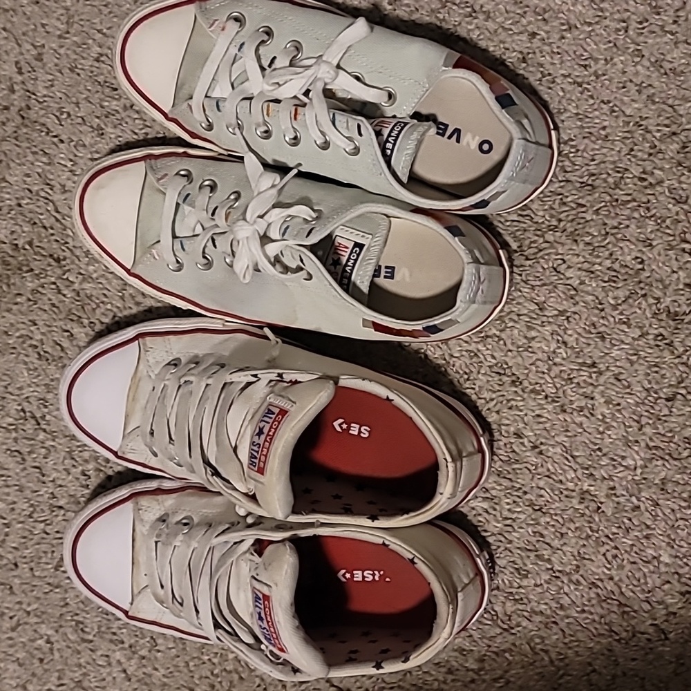 White and Sky Blue Converse Bundle